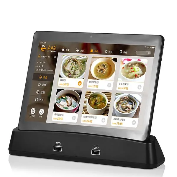 Medicinsk Android -tablet -pc -opladning Dock 10inch Restaurant bestiller Tablette